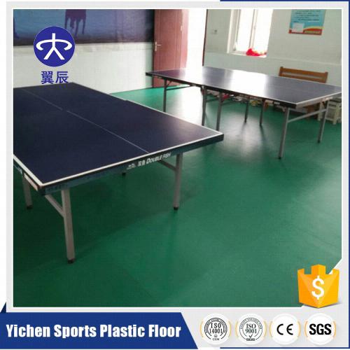 乒乓球室PVC運(yùn)動地板，乒乓球PVC塑膠地板效果